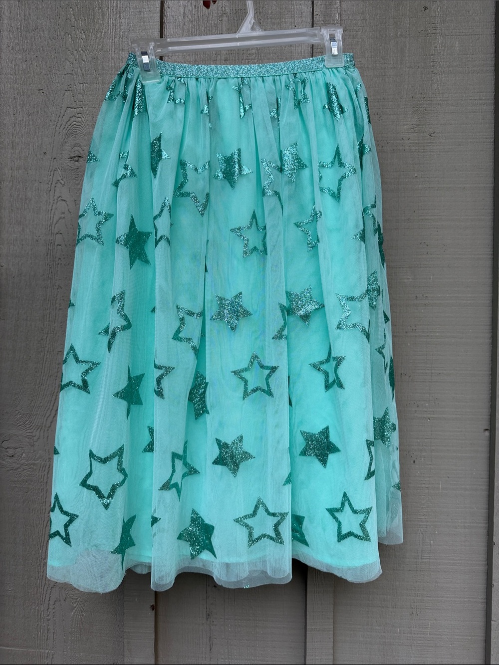 Cat & Jack Mint Green Star Tulle Skirt